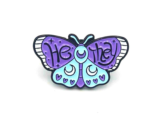 He/They Pronoun Butterfly